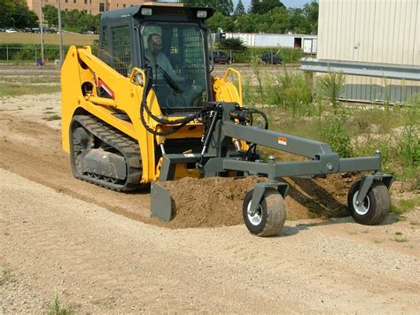 laser grading with skid steer|grader attachment for skid loaders.